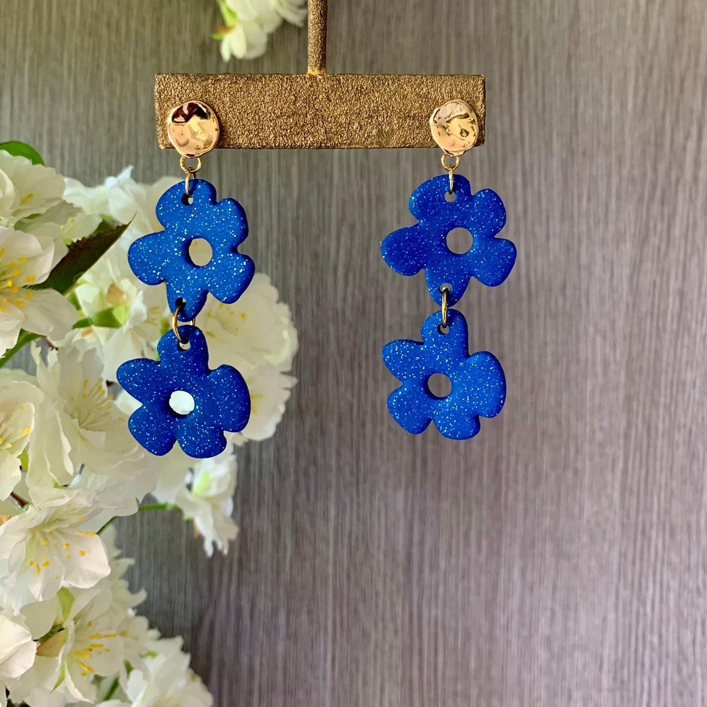 Pendientes Flower Blue