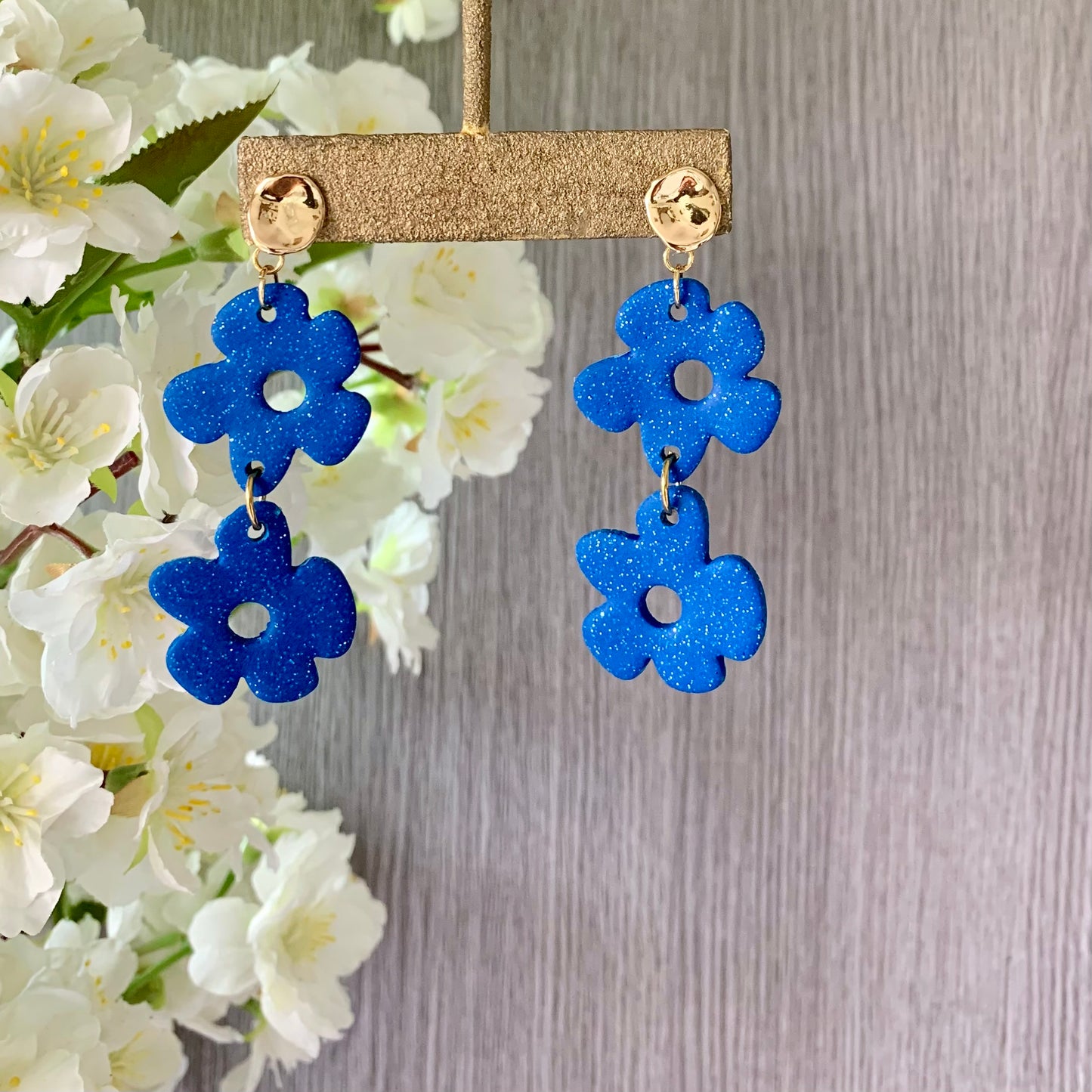 Pendientes Flower Blue