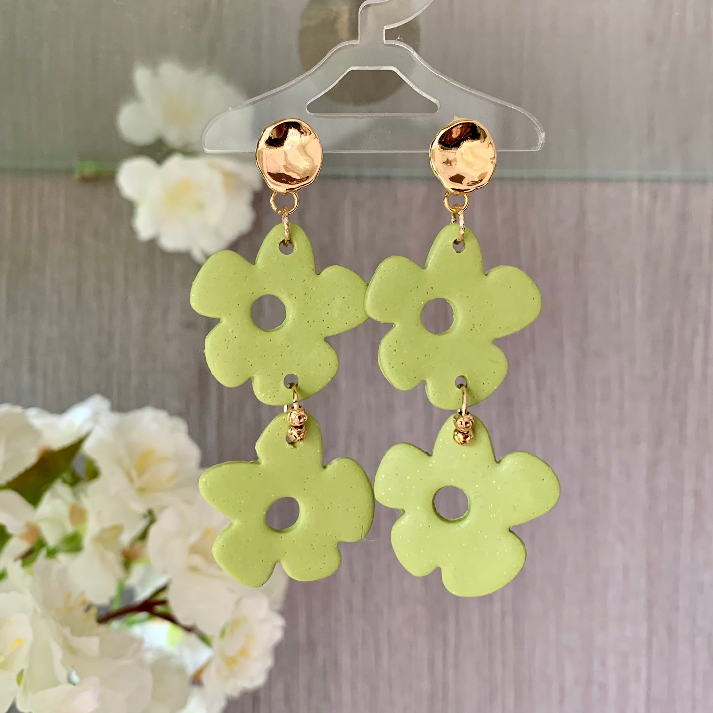 Pendientes Flower Green